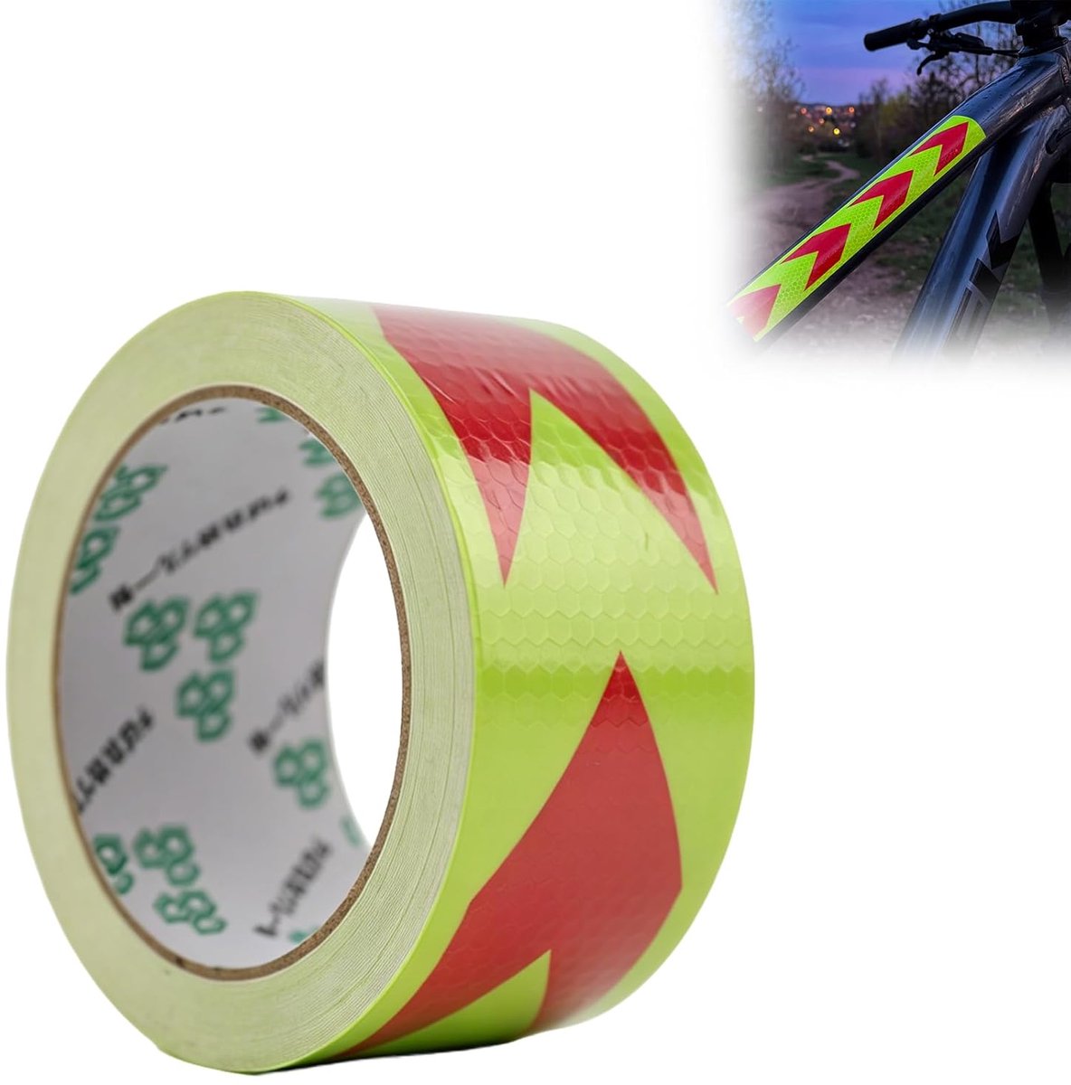 SnelShoppen - Reflecterende Tape Zelfklevend 10 Meter x 5 cm - Waterdichte Reflecterende Signaalband in Groen en Rood - Veiligheid voor Voertuigen en