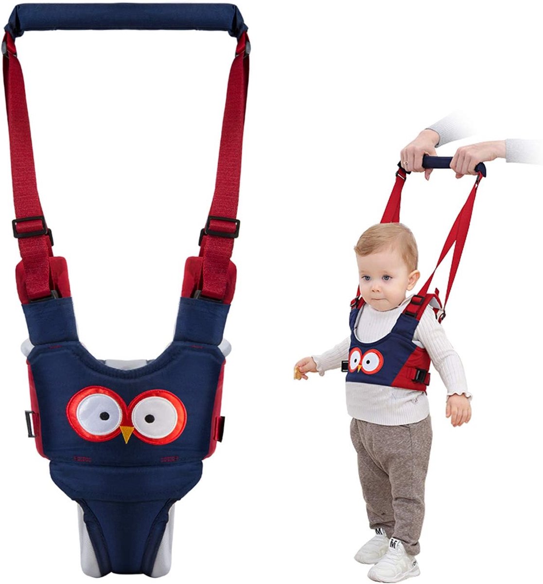 Loophulp voor Baby's, Loophulp voor Baby's, Instelbaar met Veiligheidssluiting en Magische Stickers, Ademend, Staand Lopen, Leren Helper, Walker