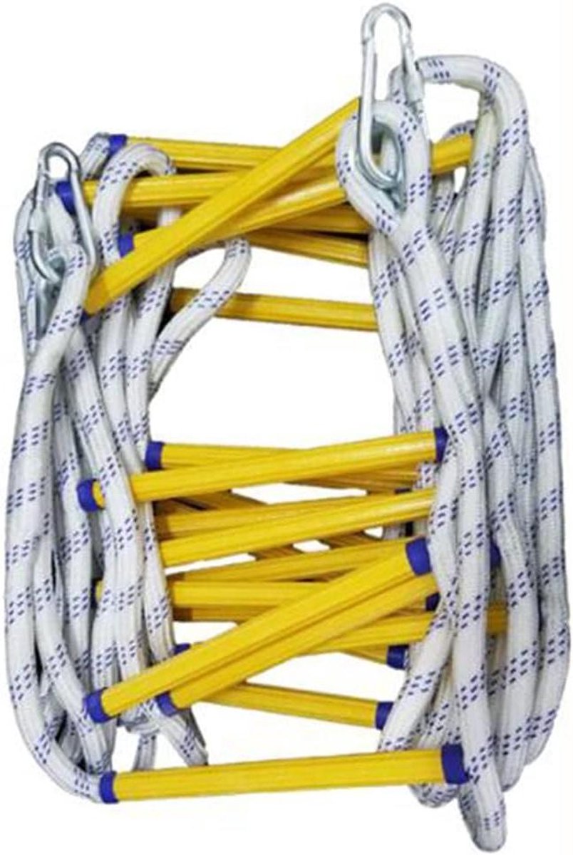Vuurvaste reddingsladder - Vluchtladder noodladder - Veilig vluchten - Hoge draagkracht - 3-25 meter - Zwart