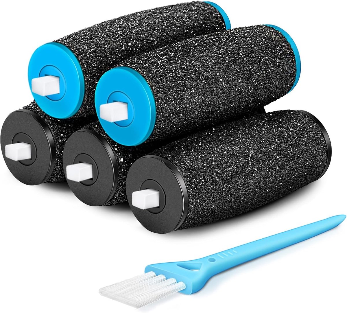 SnelShoppen - 5/10/20 Stuks Vervangrollen voor Elektrische Voetvijl, Pumice Steen, Geschikt voor Pedicure, Coarse en Medium, Verwijder Dikke Huid, Zwa