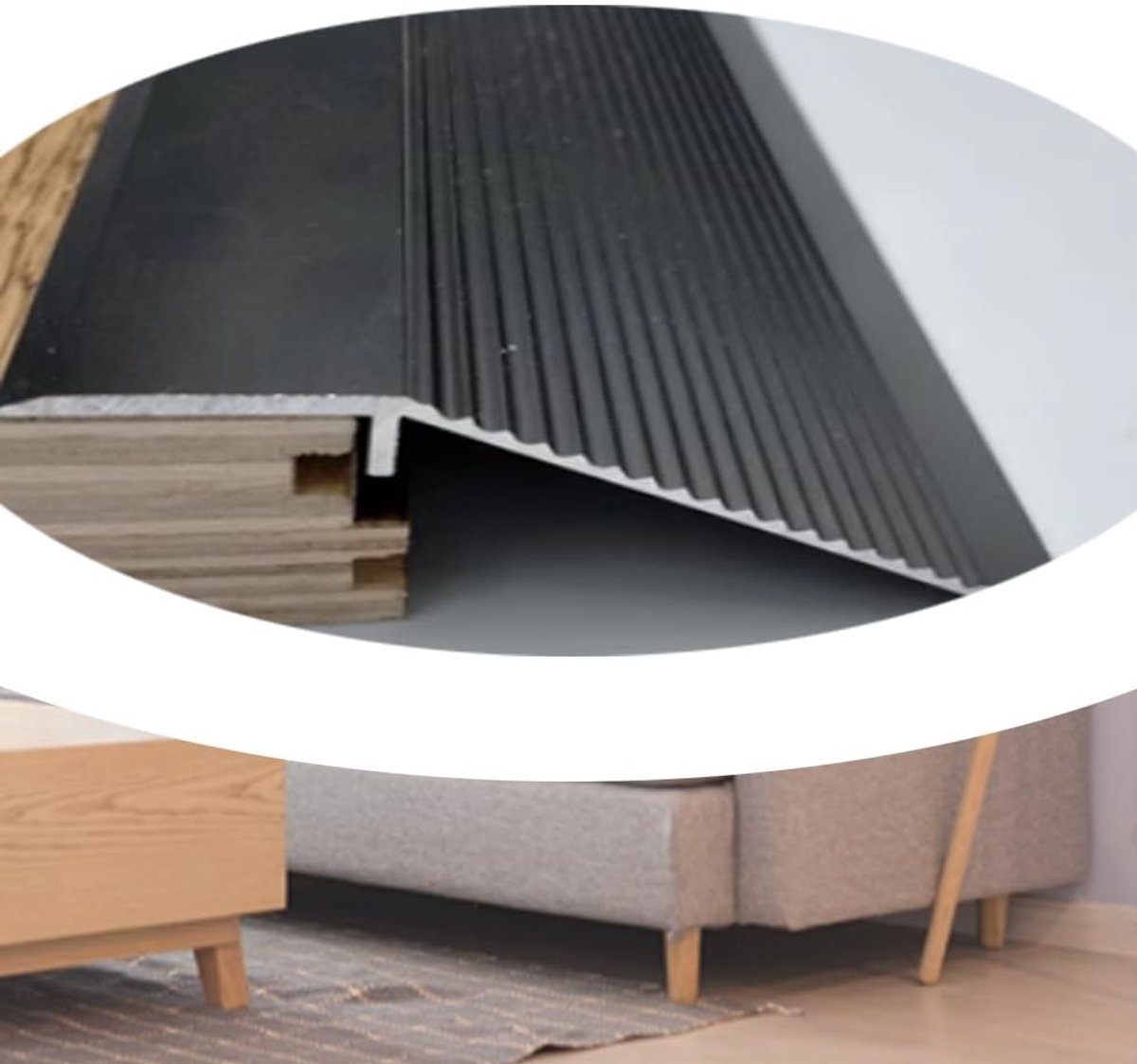Hoogteverstelling 10-50mm Overgangsstrip Compensatieprofiel Aluminium