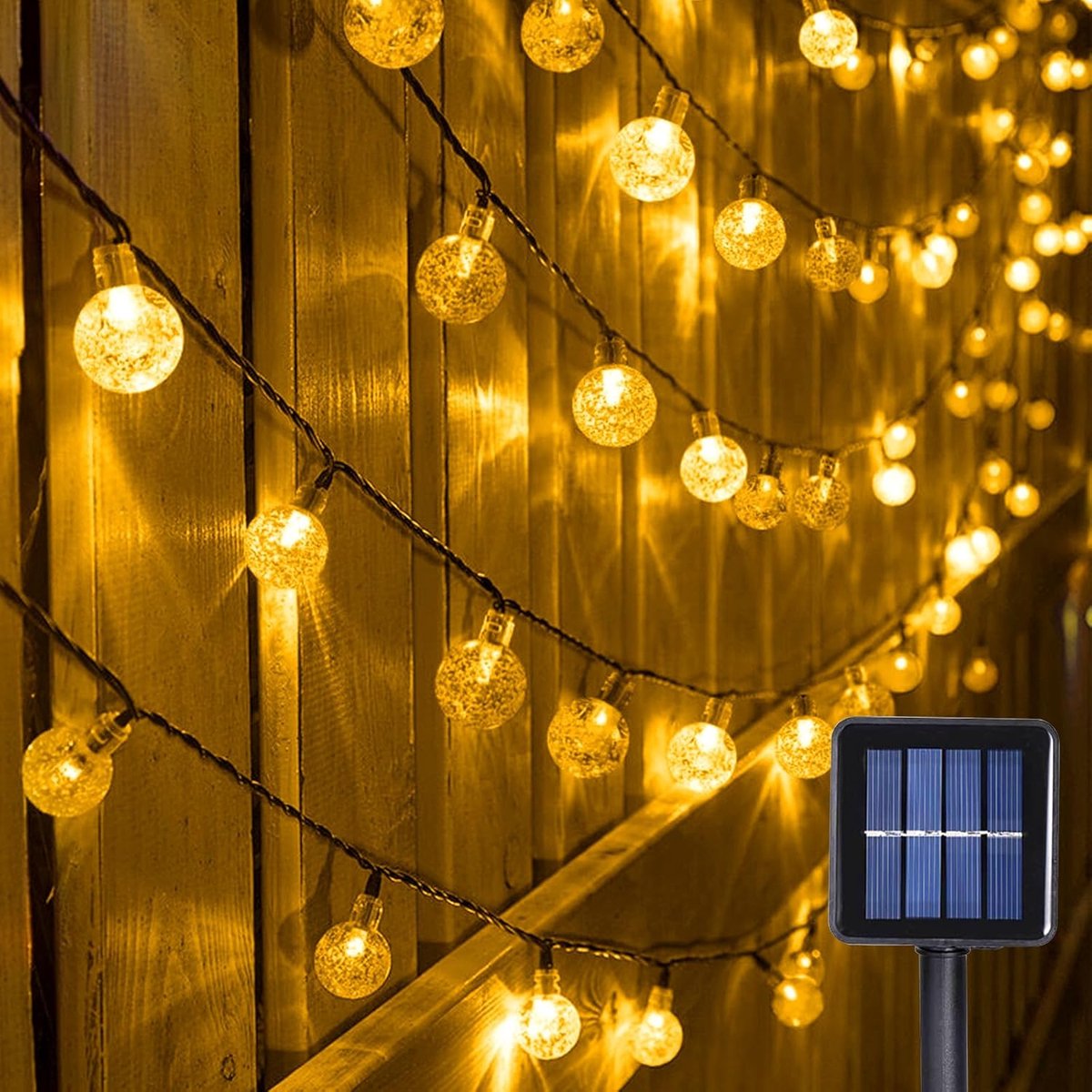 SnelShoppen - Solar Fairy Lights 12 m 100 LEDs Waterdichte Tuinverlichting met 8 Flitsmodus voor Buiten, Feest, Tuin, Courtyard, Bar