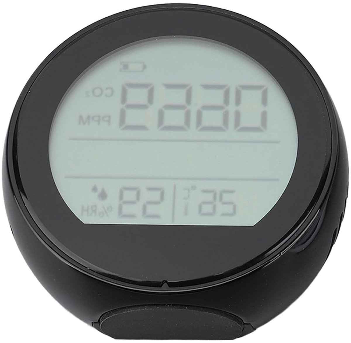 CO2-detector - Luchtkwaliteit meter - Binnenlucht monitoren - NDIR-sensor technologie - 400-5000 ppm - Zwart