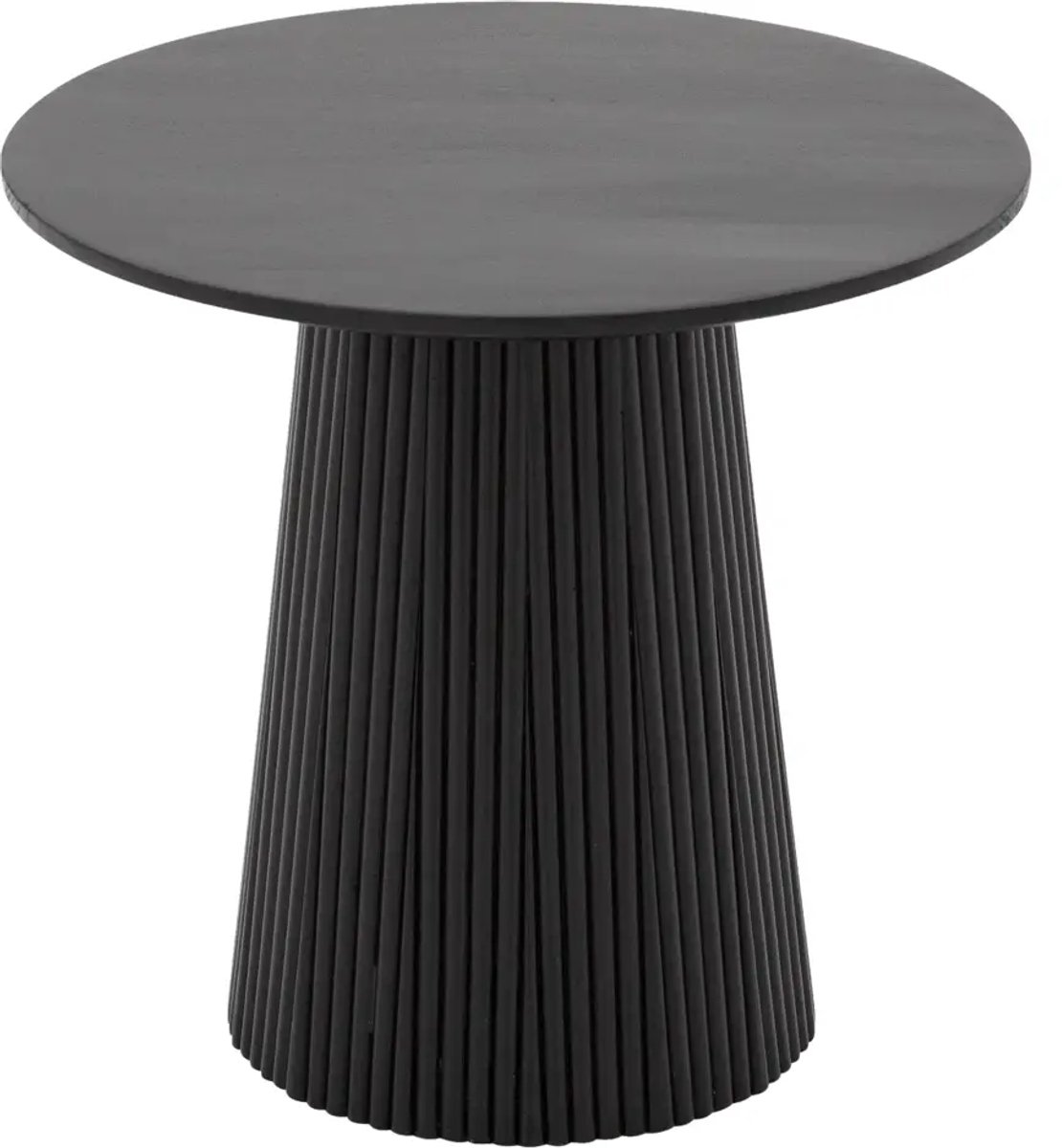 Goossens Salontafel Zaro - 50 x 46 x 50 - mango - zwart - rond mango zwart gelakt