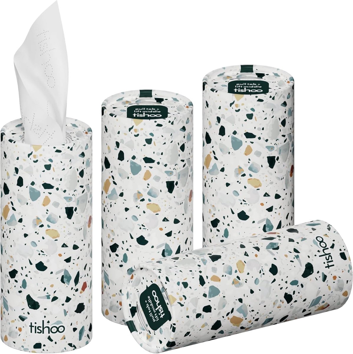 SnelShoppen - Ultra Zachte Luxe Tissue | Super Zacht 4-laags met Moisturizer | Voor Auto, Thuis & Reizen | 4 Buisjes in Plasticvrije Verpakking | Mult
