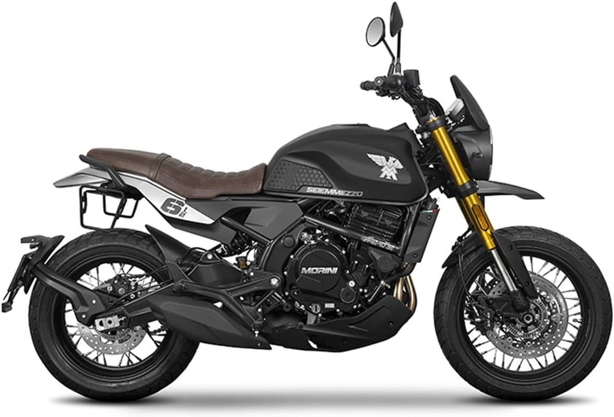 SnelShoppen - SR Zijtas Houder Motorfiets Morini Seemomeza - Stevige Bevestiging voor Zijtassen - 100% Ontworpen en Gefabriceerd in Barcelona