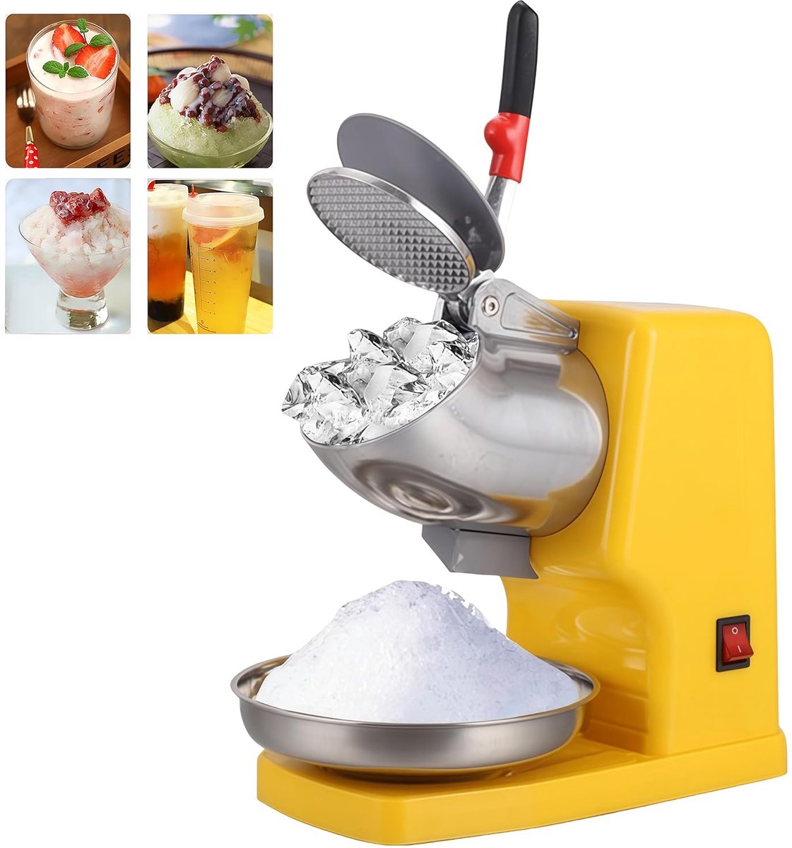 SnelShoppen - Crushed Ice Maker IJsblokjesmaker voor Crushed Ice, Hoge Prestaties, Ideaal voor Feesten en Tuin, RVS, Compact en Handig
