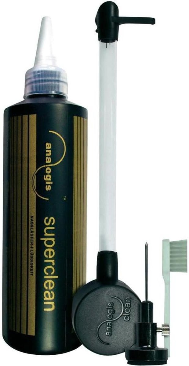 SnelShoppen - Vinyl Reinigingsset voor Platen - Inclusief Reinigingsarm, 250 ml Superclean Vloeistof, Kleine Schoonmaakborstel - Ideaal voor Muzieklie