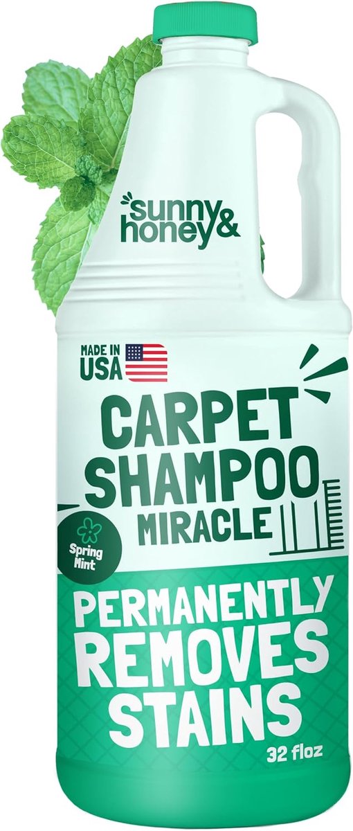 SnelShoppen - Tapijt Miracle - Tapijtreinigingsshampoo Oplossing voor Machinegebruik, Diepe Vlekkenverwijderaar en Geur Deodorizer Formule, Voor Tapij