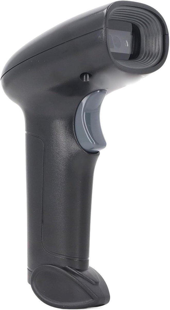 Draadloze Barcodescanner - Handscanner Streepjescodescanner - Winkel Producten Scannen - Automatische Scanmodus - 19 x 11 x 8 cm - Zwart