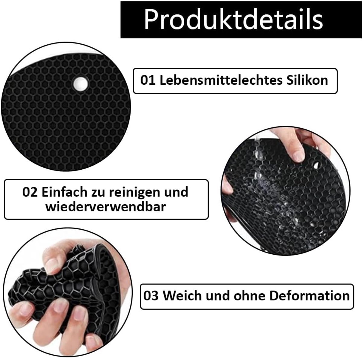 Siliconen onderzetters - 2 stuks droogonderzetters - antislip en waterdicht - multifunctionele pannenlappen - SnelShoppen