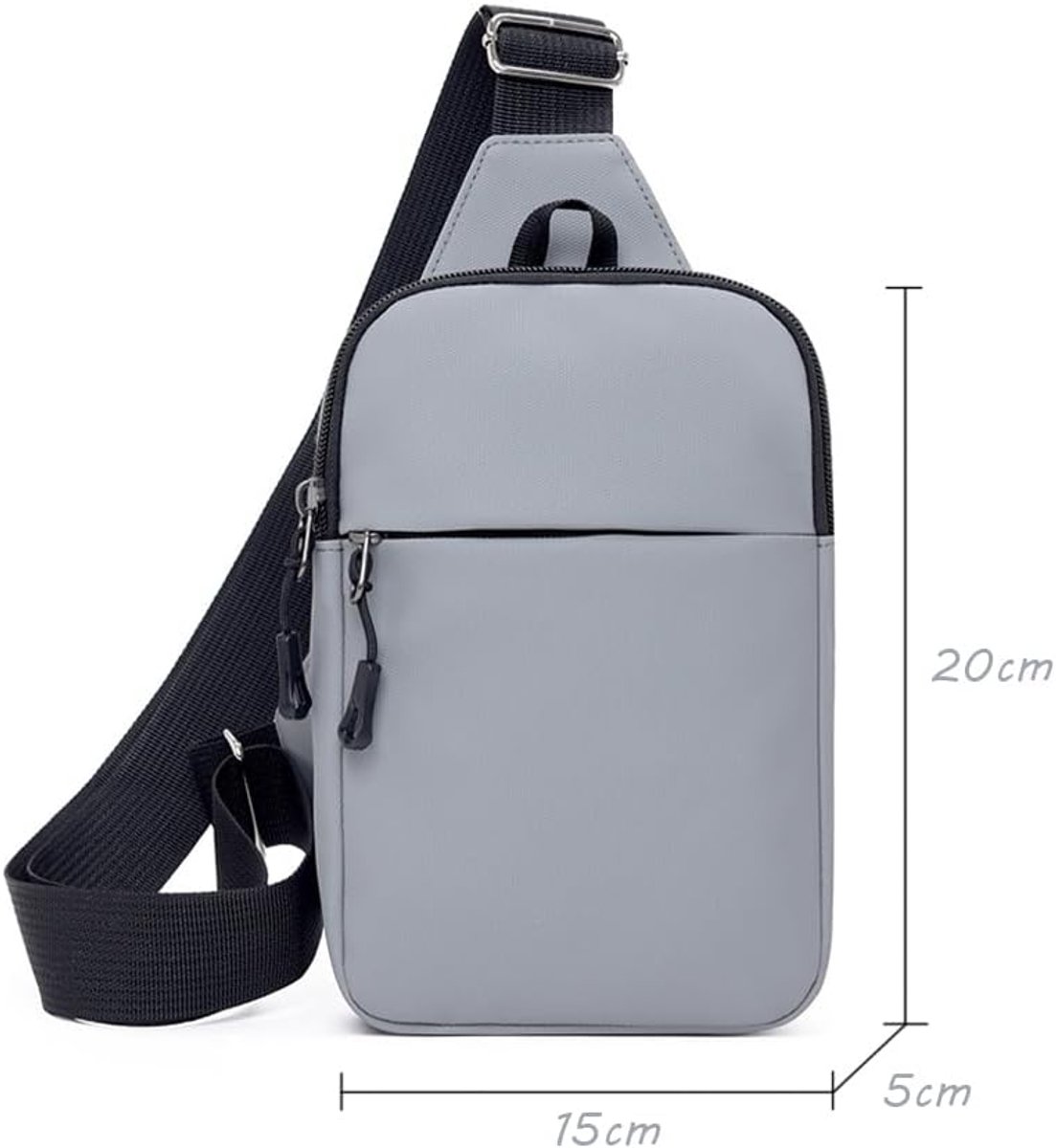 Mannentassen voor heren, waterdichte borsttas en draagdoek voor reizen, wandelen, fietsen, kamperen, buitensporten, multifunctioneel als herenhandtas, 20 x 15 x 5 cm