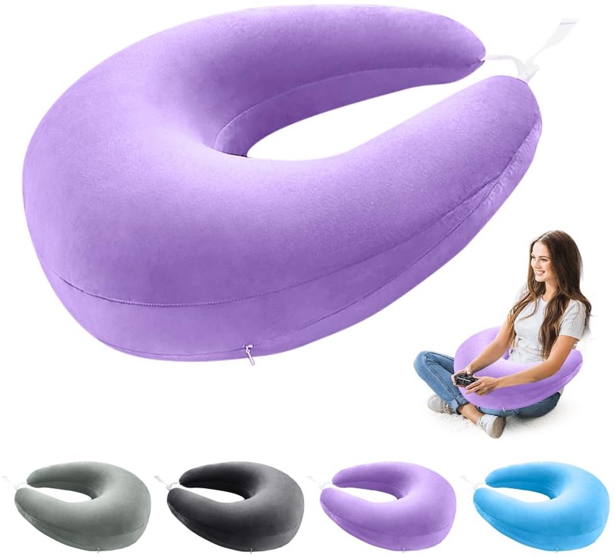 Omgoods - Ergonomisch Leespillow Kussen - Lichtgewicht Ondersteunend Kussen voor Lezen en Spelen