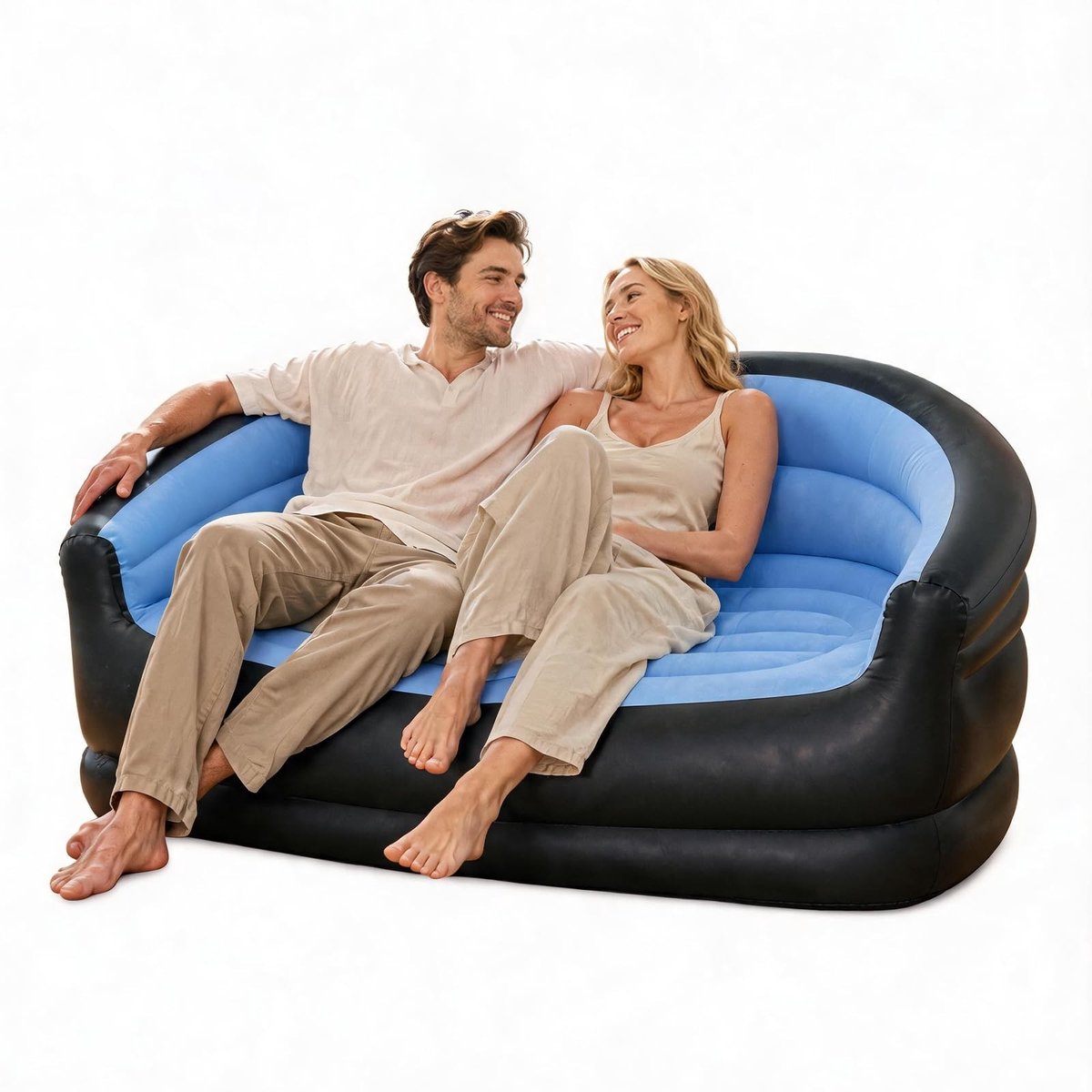 Omgoods - Inflatable 2 Seater Sofa - Comfortabel en draagbaar voor camping en gaming