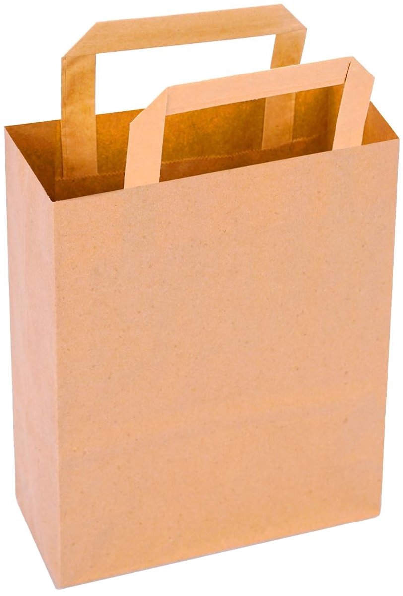 Omgoods - Kraft Papier Tassen - 50 Stuks voor Cadeaus en Winkels