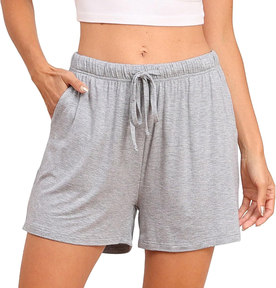 Vrouwen Plaid Katoen Slapen Pajama Shorts Lounge Pocket Koord Bottoms