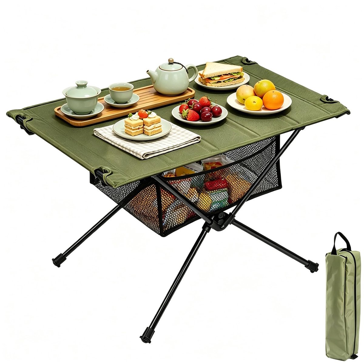 Omgoods - Draagbare Klaptafel - Aluminium Tafel voor Camping en Picknick
