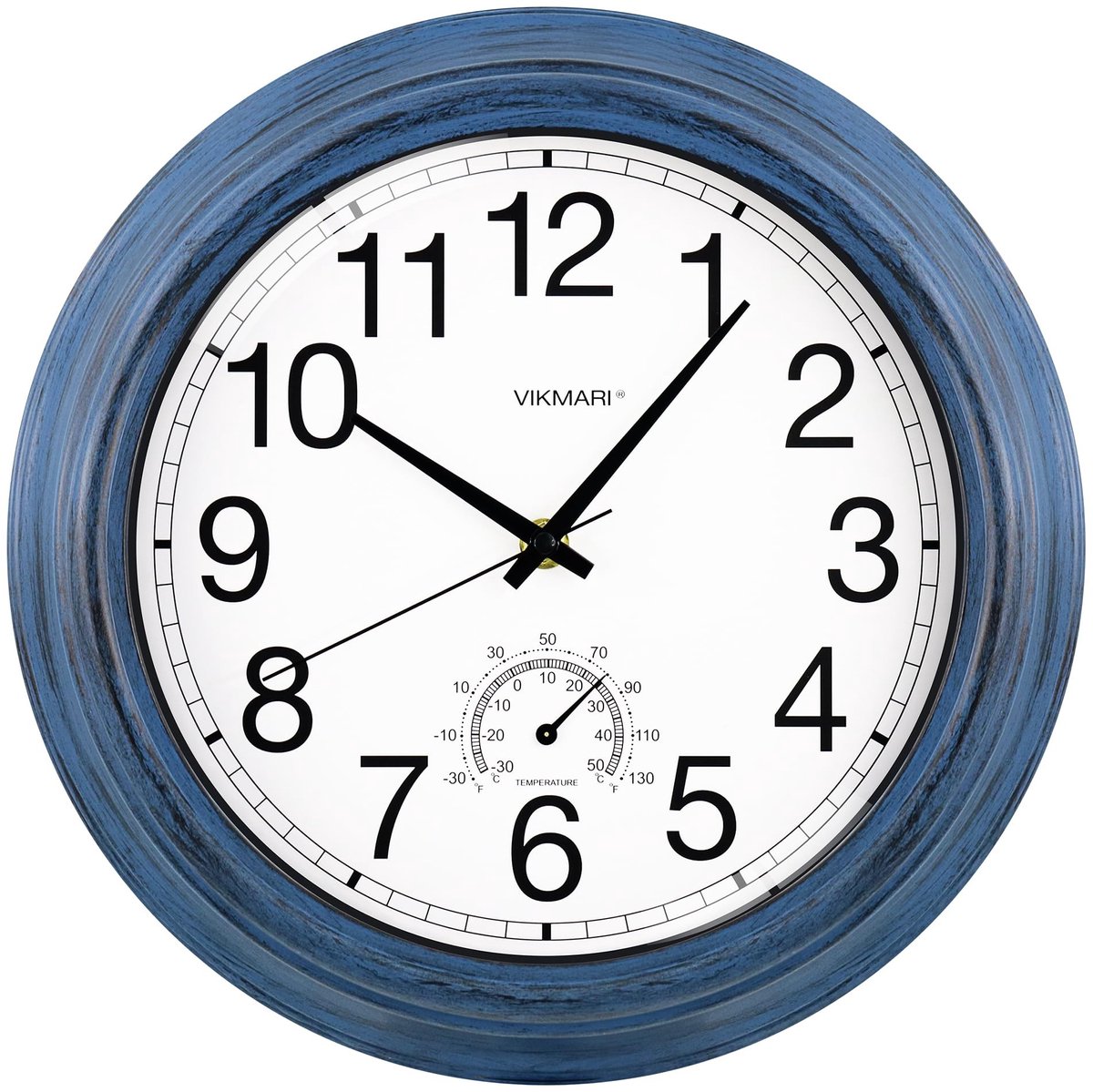 Omgoods - Wandklok 30cm Indigo - Stil en Weerbestendig