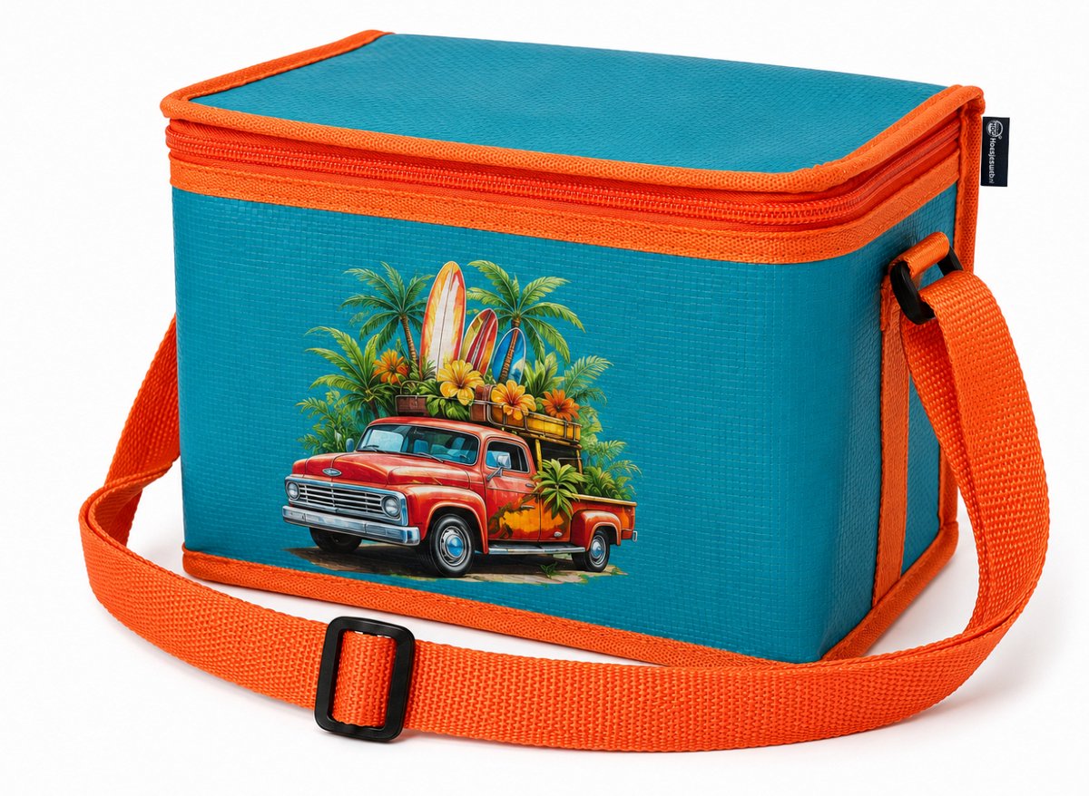 CUHOC Koeltas 4 Liter pick-up truck - Koelbox Tas - Thermotas - Lunchtas - Lunch Bag - Picknicktas - Camping Koeltas - Schouderriem - 21x15x15 cm - Oranje