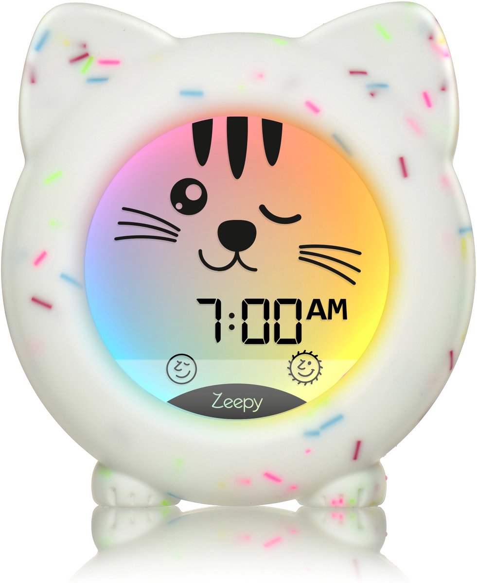 Zeepy - 4-fasen slaaptrainer voor kinderen - Kinderwekker - Oplaadbaar – Kip het Katje