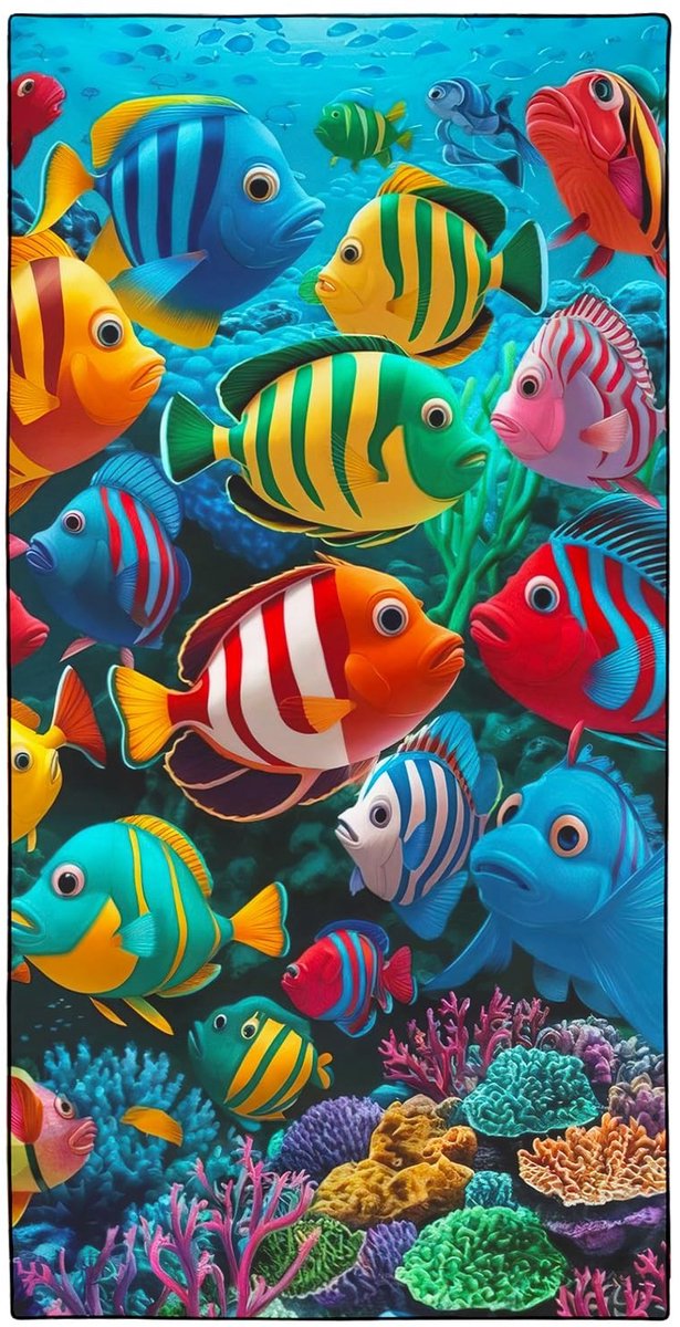 Omgoods - Grote Microvezel Strandhanddoek met Tropisch Motief 90 x 180 cm