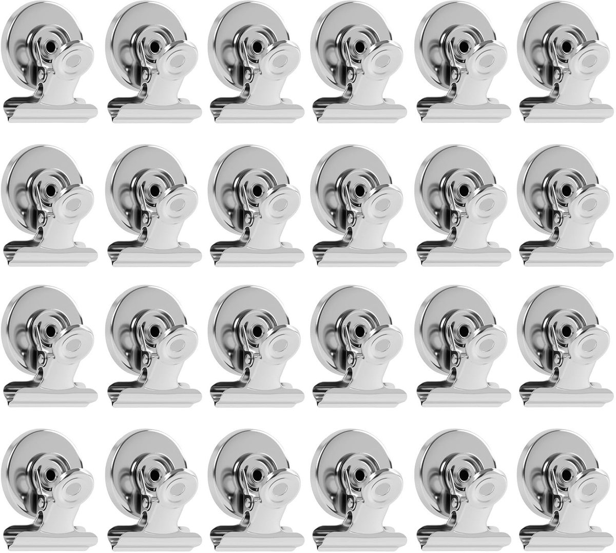 Omgoods - Set van 24 Krasbestendige Magneten met Klammer - 31 x 40 mm