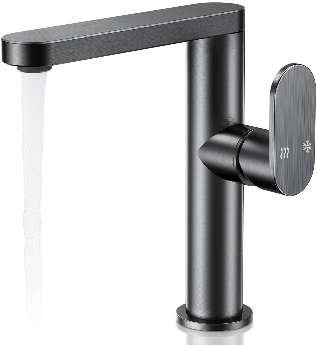 Omgoods - Modern Swivel Basin Mixer Tap - Aluminium Badkamer Mengkraan