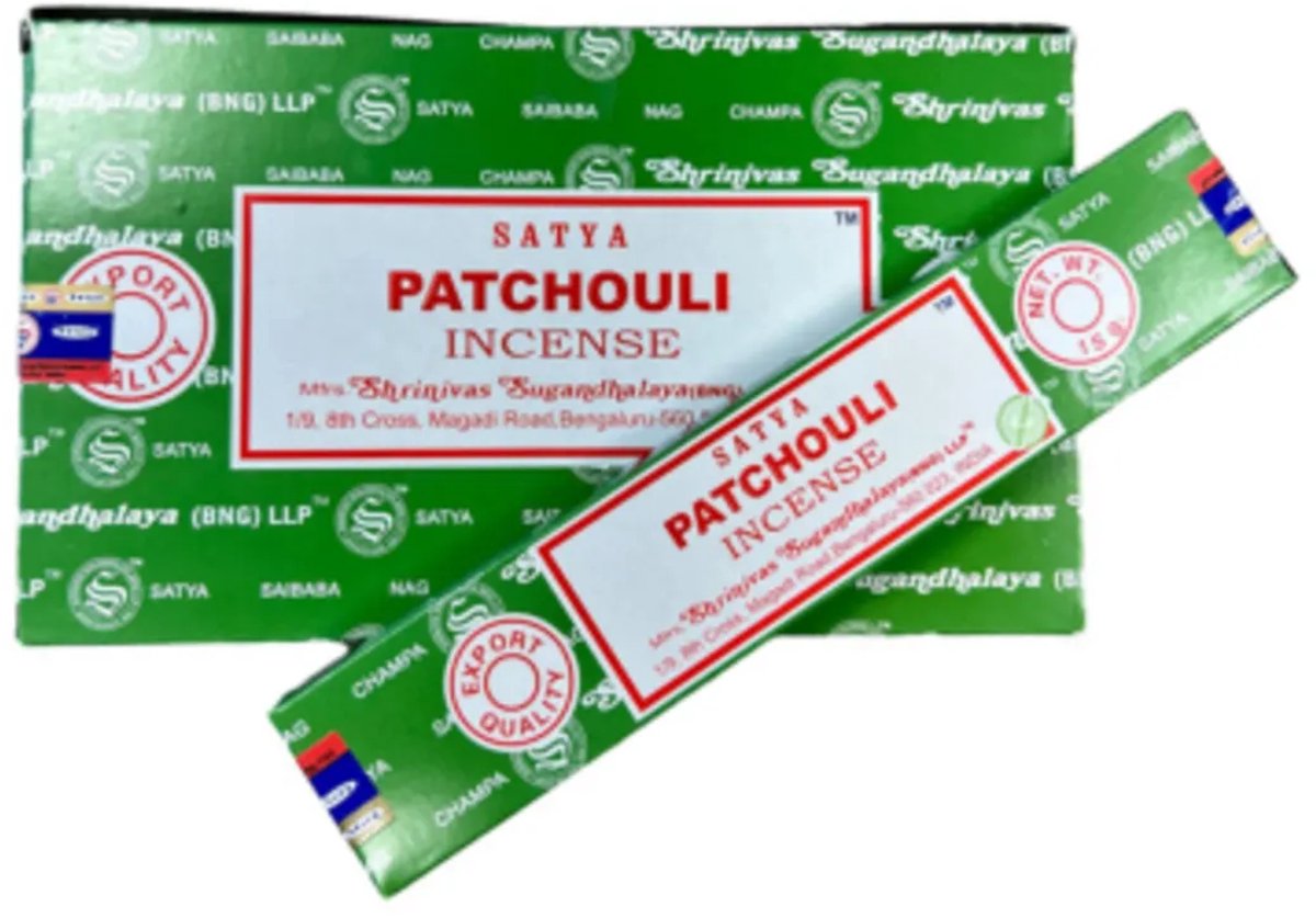 Satya Wierook Satya Patchouli - doos met 12 pakjes van 15 gram Multicolor