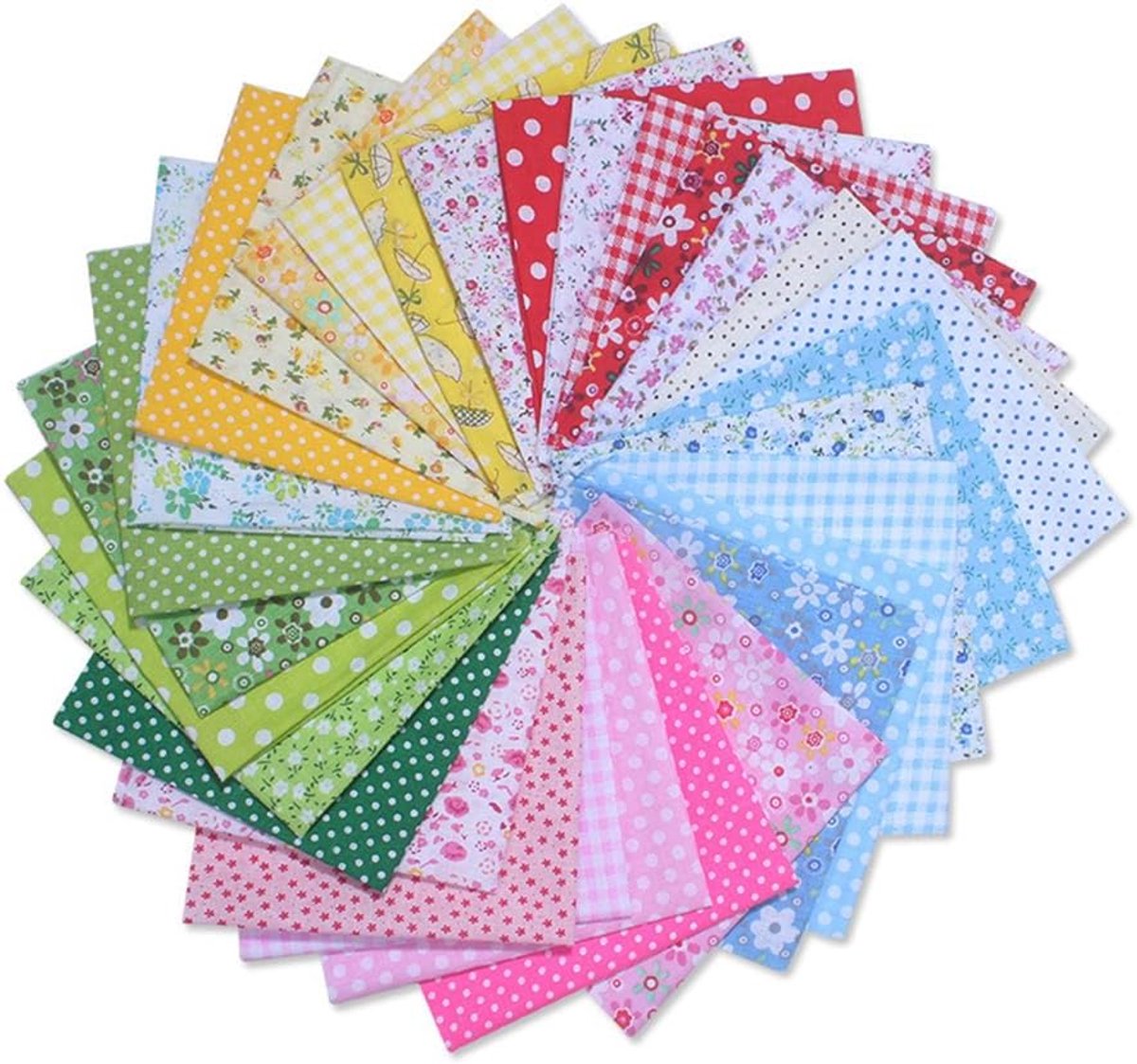 Stof, patchwork, stofpakketten, katoenen stoffen om te naaien