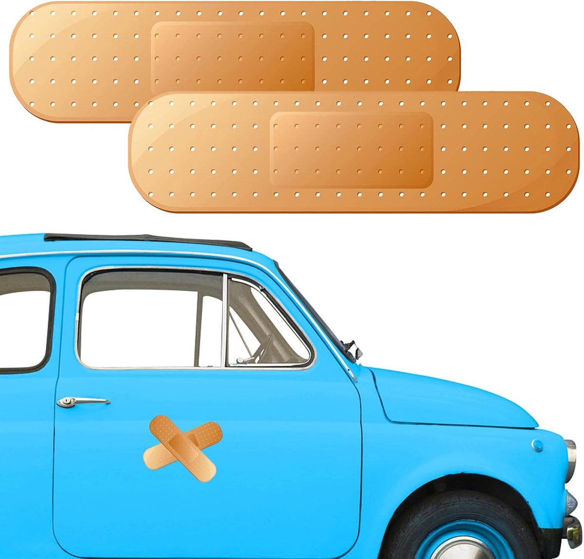 pleister auto, 2 stuks autosticker grappig verband autodecoratie voor