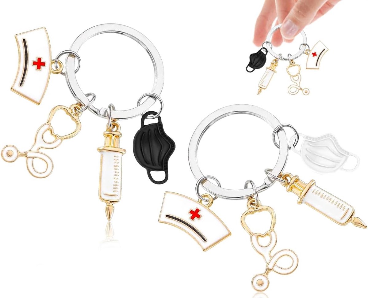 2 stuks verpleegstersleutelhangers, accessoires om op te hangen met