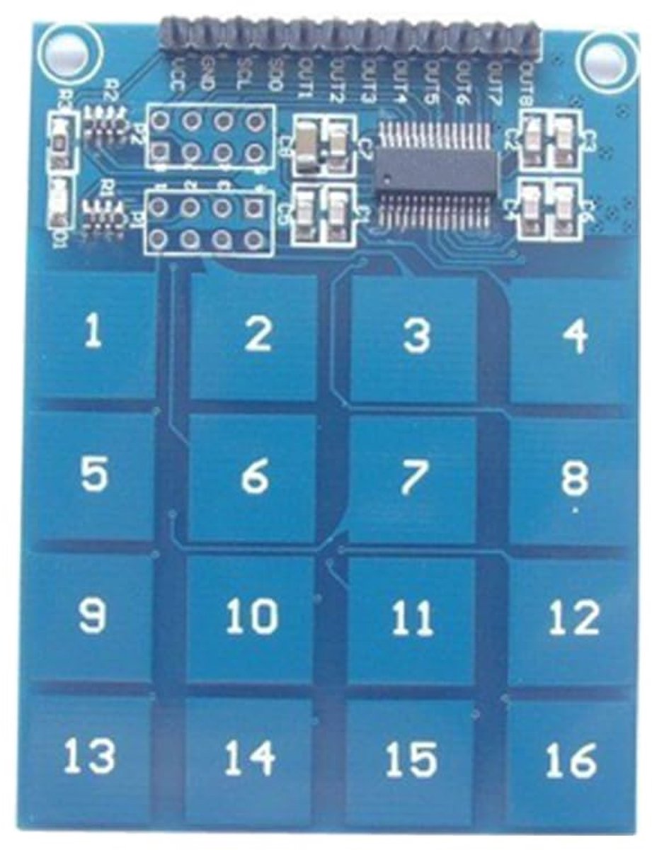 16-kanaals TTP229 digitale aanraaksensor capacitieve aanraakschakelaar module