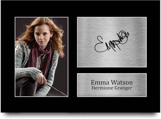 Trading Emma Watson Gift Handtekeningen A4 Printed Hermelien Griffel