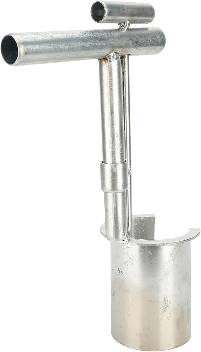 Gereedschap voor Bloembollen - Bollenplanter Tuin - Efficiënt Planten - Ergonomisch T-Handvat - 32 x 8 cm - Zilver — afbeelding 5
