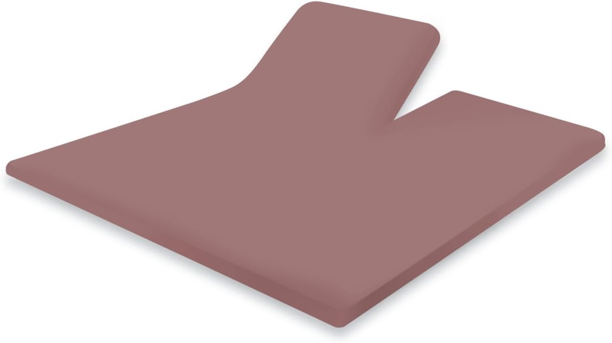 SnelShoppen - Split topper Hoeslaken Percale Katoen - Roze 180x210/220cm - Luxe en Comfortabel voor elk Bed