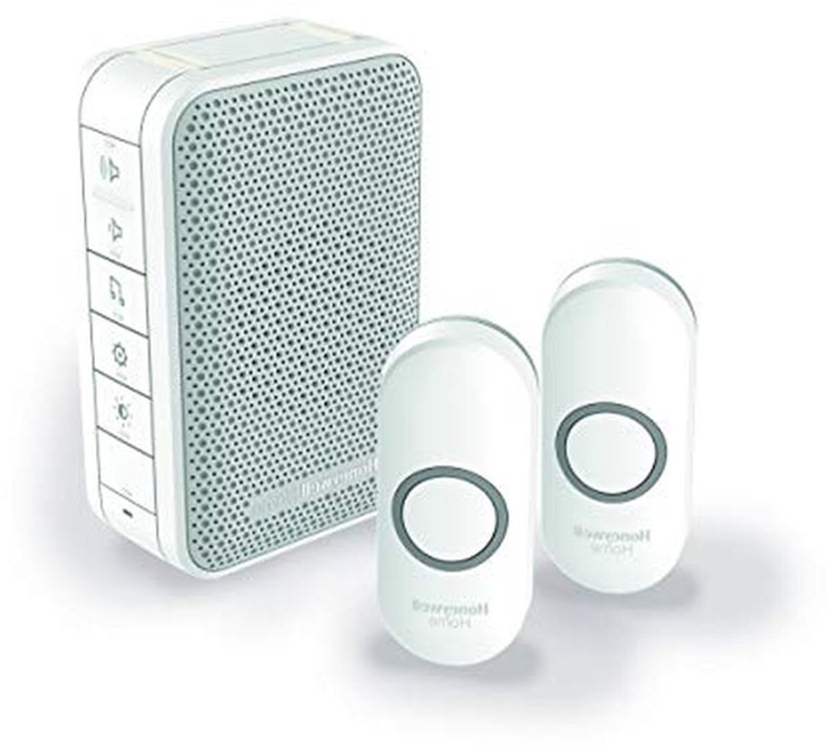 Draadloze Deurbel Set - Drukknop Bel - Bezoekers Ontvangen - Twee Drukknoppen - 150m Bereik - Wit