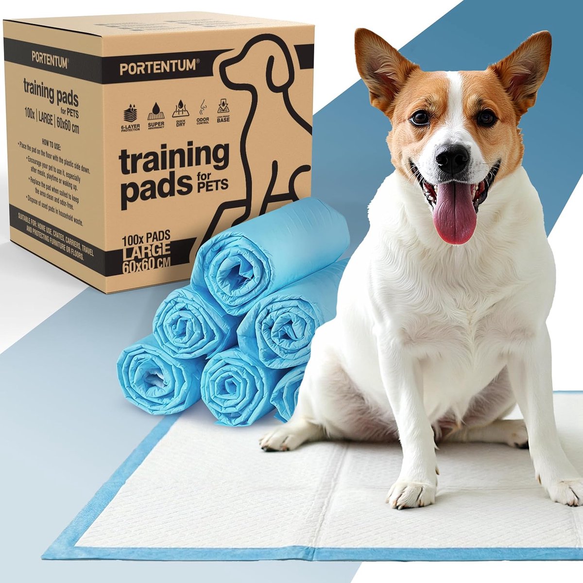 Hondendekens 60 x 60 cm - 6-laags - Absorberend met geurcontrole - Ideaal voor training - ShopVlot