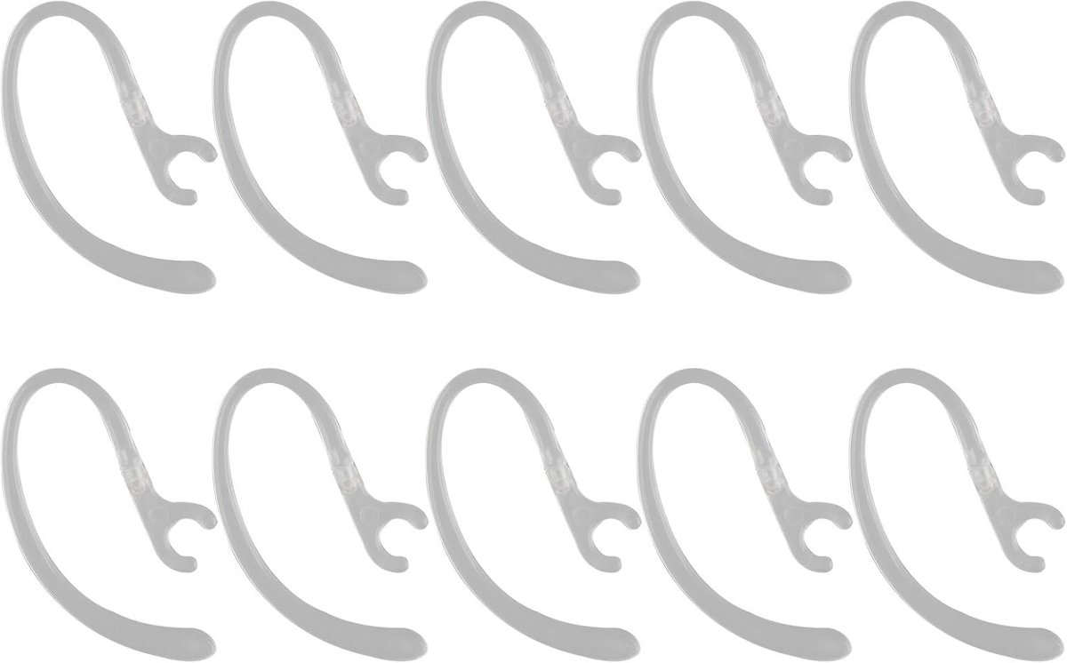SnelShoppen - 10Pcs Bluetooth Headset Earpiece Receiver Clip - 360 Graden Rotatie Klemhouder - Universele Oorhaak Vervanger - Transparant - Comfortabe