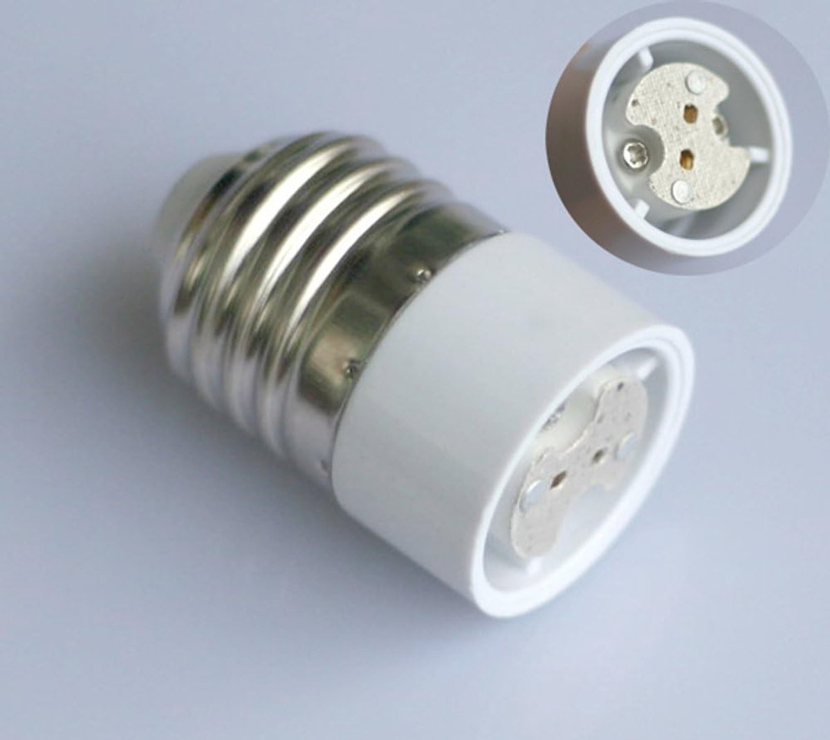 SnelShoppen - 4x Fittingadapter E27 naar G4 MR16 GU5.3 voor LED en Halogeen Lampen - Maximaal 60W - Compacte Adapter voor Diverse Verlichtingstoepassi