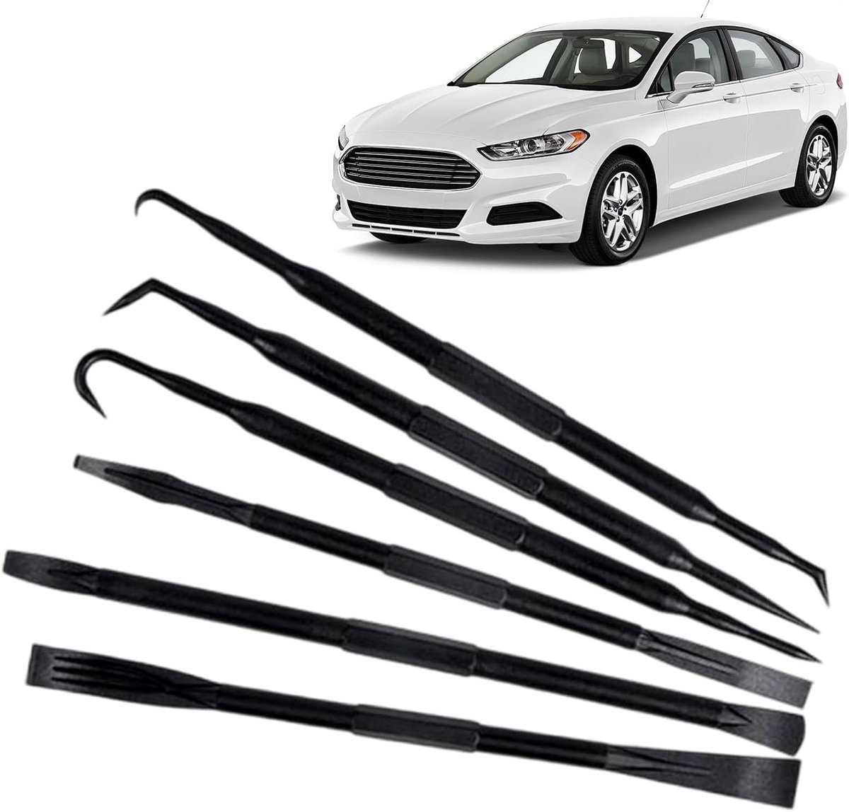 Wrikstang Gereedschap Set - Autoreparatie Set - Onderdelen Demonteren - Ultradunne Haken - 6-delig - Nylon