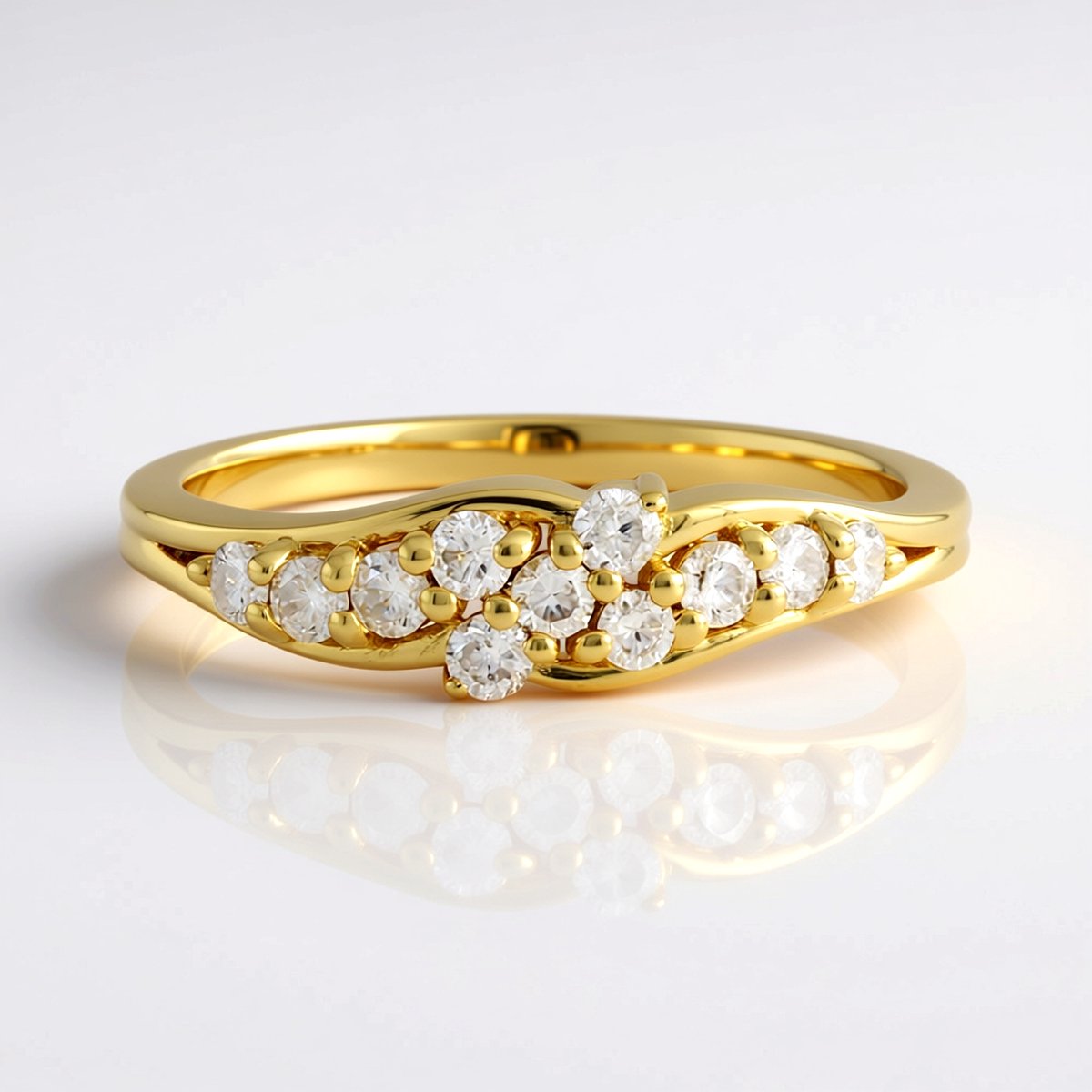 Cavill - Vergulde 925 Sterling Zilveren Ring - 0,297 ct Ronde I3 H Diamanten - Briljantslijpsel - Elegante Damesring - Dagelijks Draagbaar