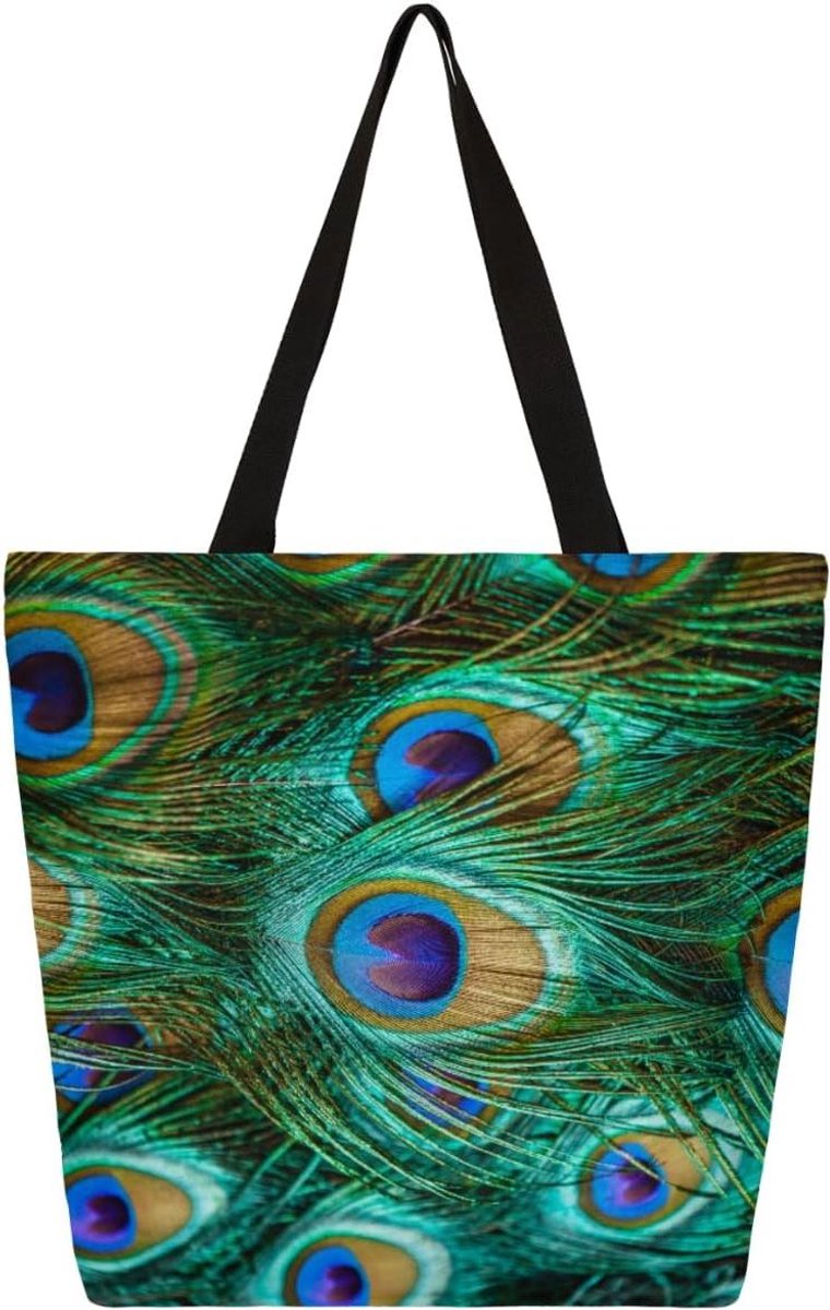 Dames Handtas - Schoudertas Canvas - Dagelijks Gebruik - Grote Capaciteit - 34.5 x 13 x 40 cm - Multicolor