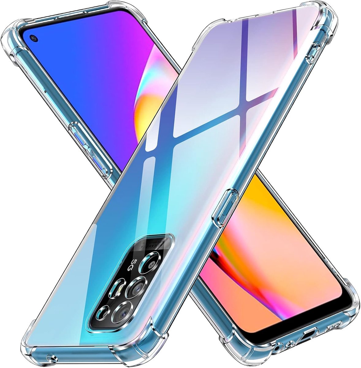 iVoler Hoesje Compatibel met Oppo A94 5G, TPU Transparant Anti-Kras Siliconen Beschermhoes Case Cover -Crystal Clear