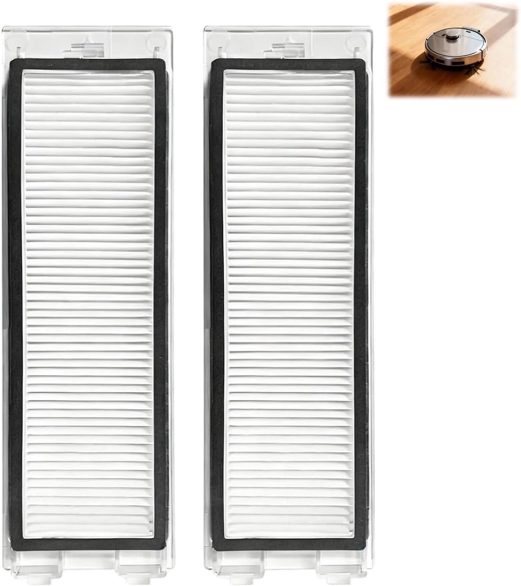 2 stuks HEPA-filters alleen compatibel met Roborock Qrevo robotstofzuiger, niet voor Roborock andere robotstofzuigers, wasbare filters