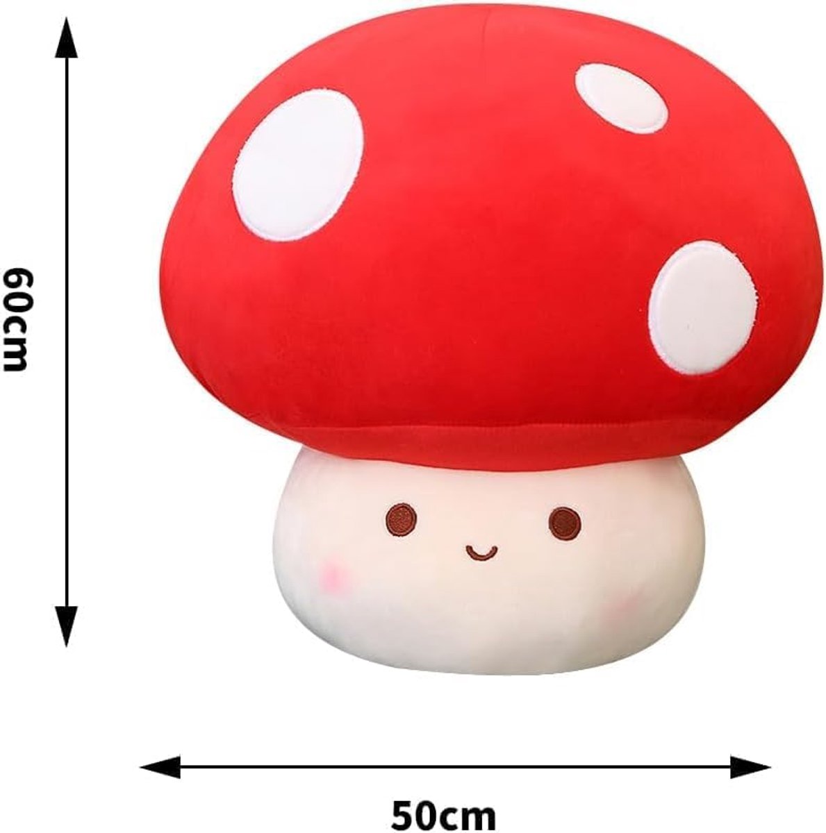 Pluche speelgoed 3D zacht paddenstoel pluche kussen Kawaii Squishy pop gevuld omarmingskussen cadeau voor meisjes kinderen vrouwen decoratie Kerstmis Valentijnsdag party