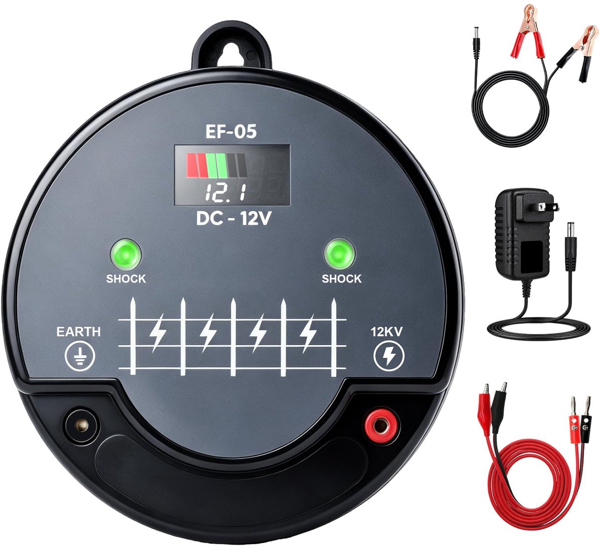 SnelShoppen - 12V Weidezaunapparaat 3J 12KV – Elektrische Schrikdraad Installatie 230V voor Dierenbescherming in Tuin of Weide