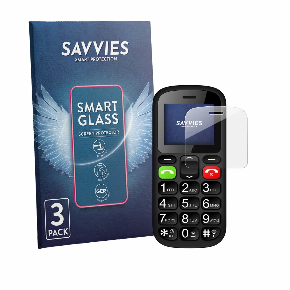 3 Stuks Savvies Screenprotector - geschikt voor artfone CS181 - beschermfolie glas transparant