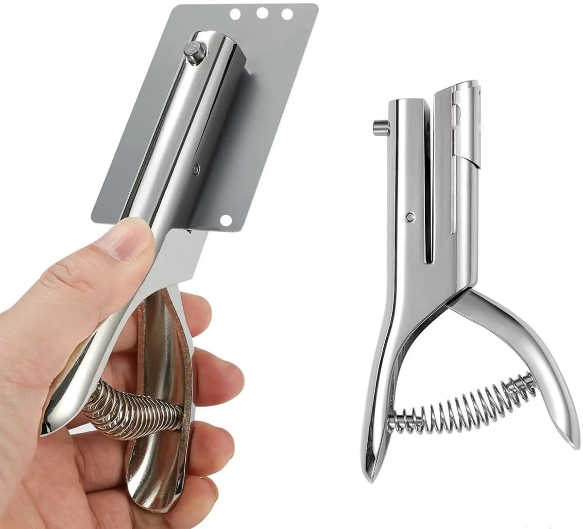 papier 6 mm, roestvrij staal, enkele gaten, high-performance perforator voor papier, kaarten en pvc, met stanscapaciteit voor maximaal 20 vellen