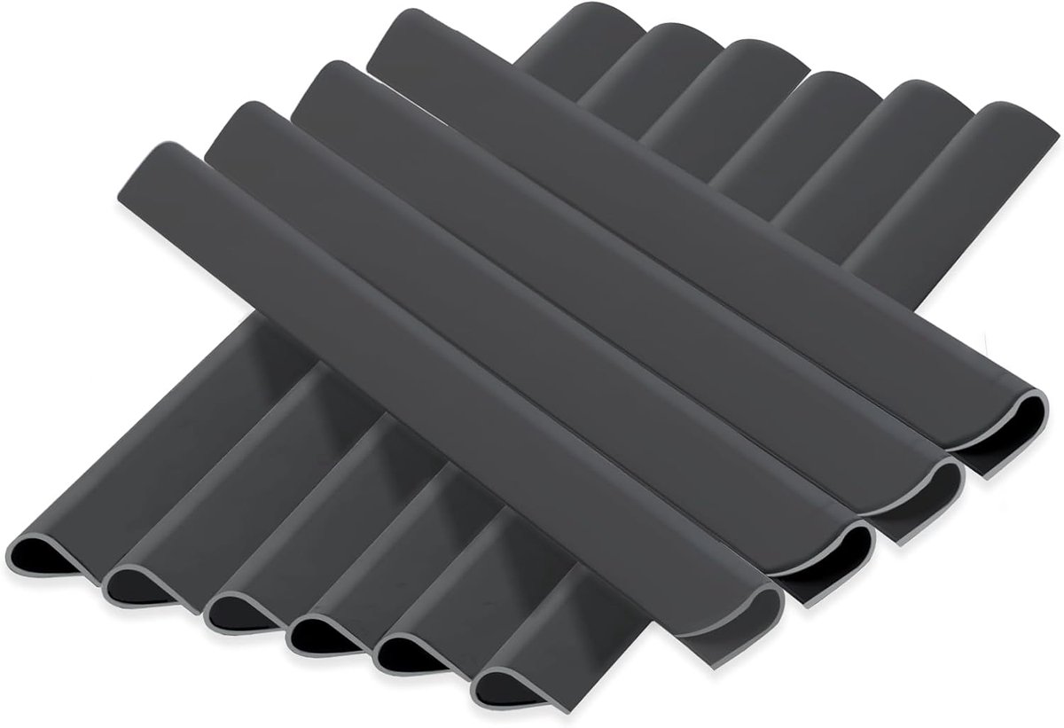 Bevestigingsclips voor dubbelstaafmatten, 30 stuks, pvc, bevestigingsclips, inkijkbescherming, dubbelstaafmattenhek, klemrails voor zichtwerende stroken voor tuin, omheining, antraciet
