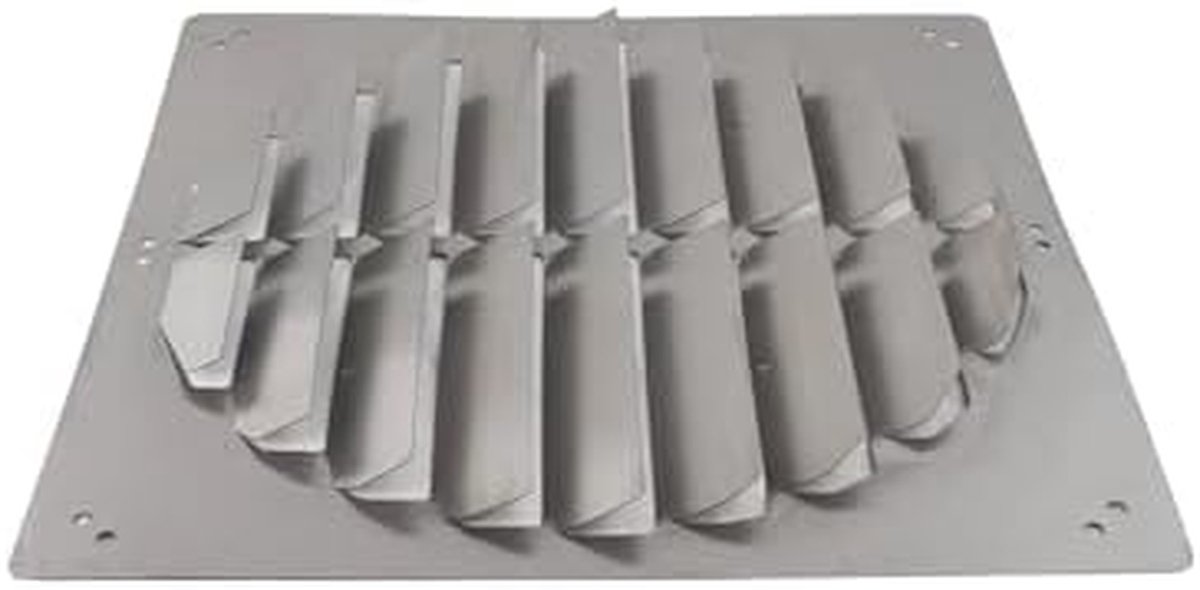 Airconditioner Deflector - Buitenunit Schild - Luchtstroom Omleiden - Roestvrijstalen Constructie - Universeel - Zwart